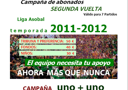Campa�a de abonados del BM. Antequera: UNO + UNO