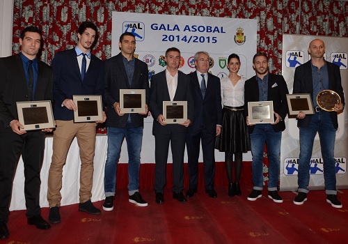 Los premiados en la Gala ASOBAL 2014/2015