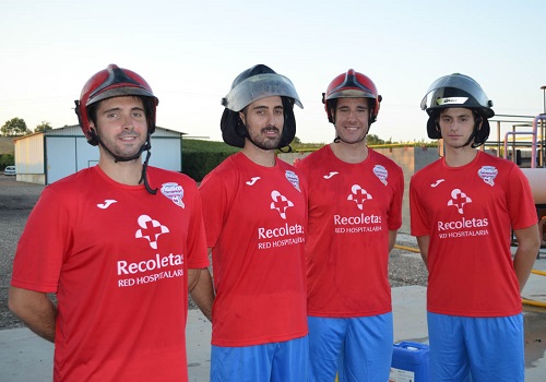 Los Gladiadores Azules se convierten en bomberos por un d�a
